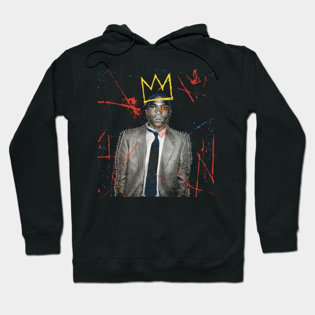 Jean-Michel Basquiat Portrait Art Hoodie by TeeTrendz